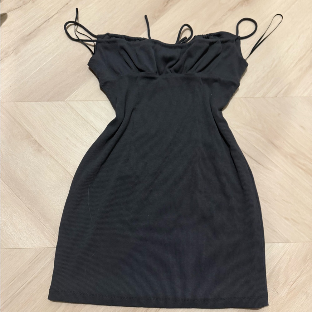 Women's grey Spaghetti Strap Mini Dress